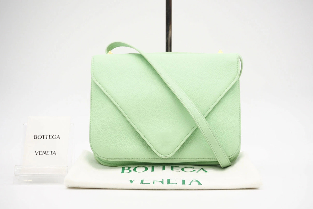 Bottega Veneta Mount Leather Envelope Bag Shoulder Green